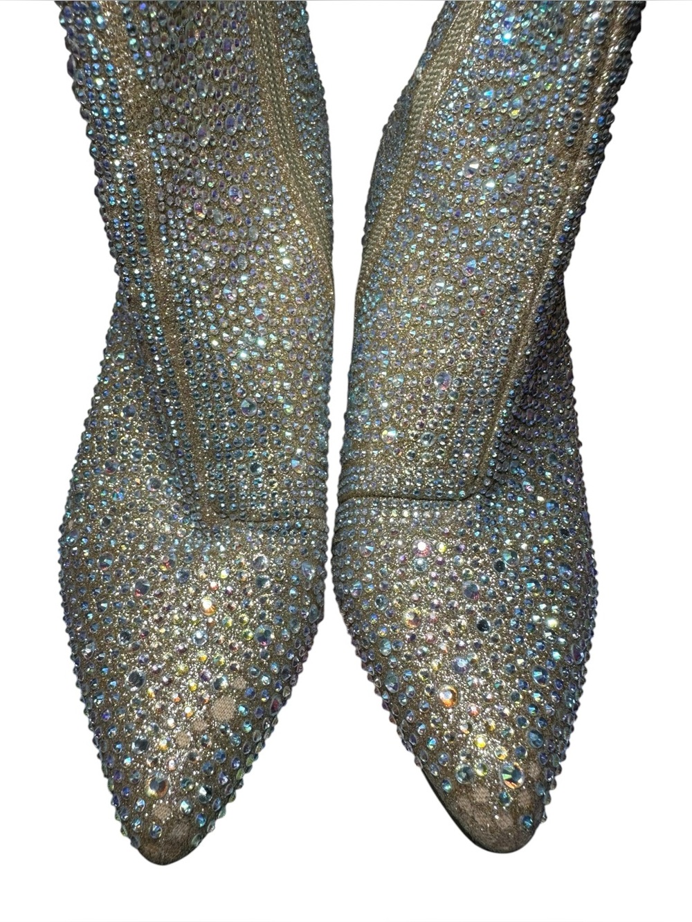 FOREVER Women Rhinestone Block Chunky Heel Ankle Bootie Size 5 - Picture 7 of 11